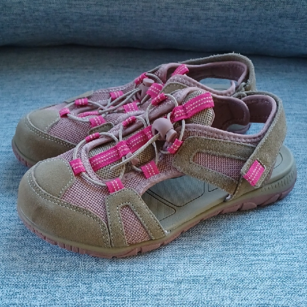 Lands' End Pink and Brown Adventure Sandals